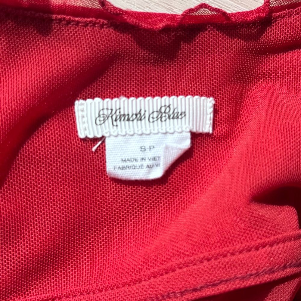 Kimchi Blue Red Ruffled tank top Small - Picture 4 of 4